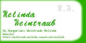 melinda weintraub business card